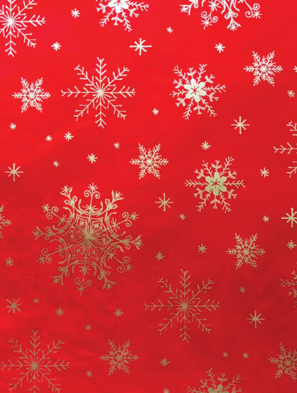 Red Winter Snowflakes